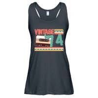 Vintage 1974 50th Birthday Cassette Tape Ladies Essential Flowy Tank