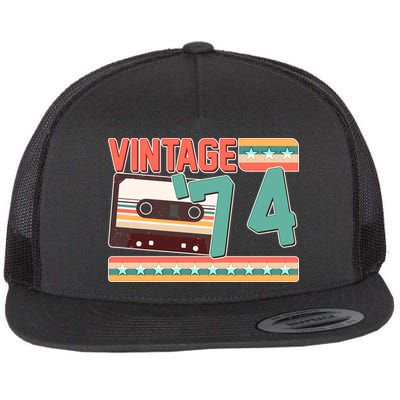 Vintage 1974 50th Birthday Cassette Tape Flatbill Hat