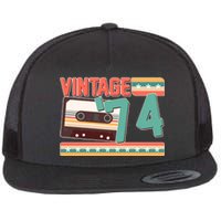 Vintage 1974 50th Birthday Cassette Tape Flat Bill Trucker Hat