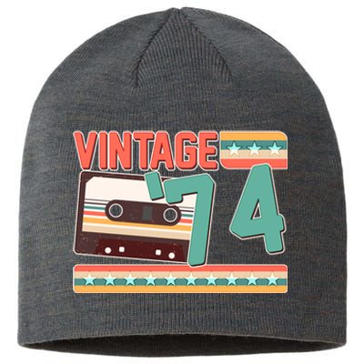 Vintage 1974 50th Birthday Cassette Tape Sustainable Beanie