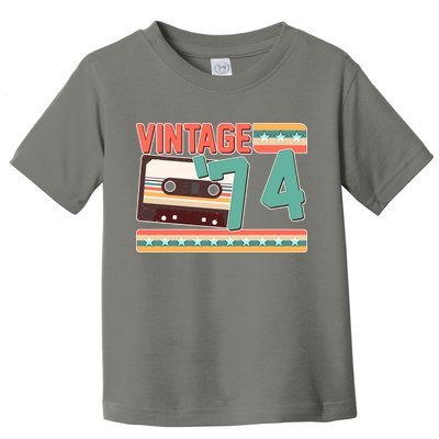 Vintage 1974 50th Birthday Cassette Tape Toddler T-Shirt