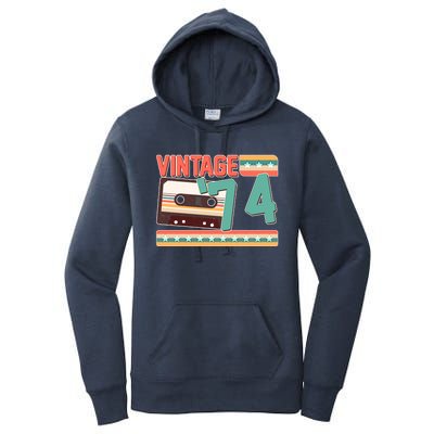 Vintage 1974 50th Birthday Cassette Tape Women's Pullover Hoodie