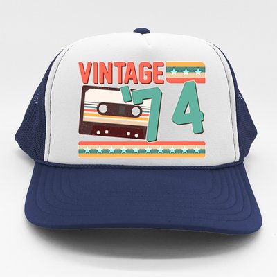 Vintage 1974 50th Birthday Cassette Tape Trucker Hat