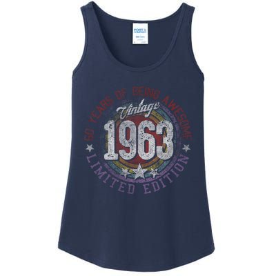 Vintage 1963 60 Year Old Gifts Limited Edition 60th Birthday Love Cute Ladies Essential Tank