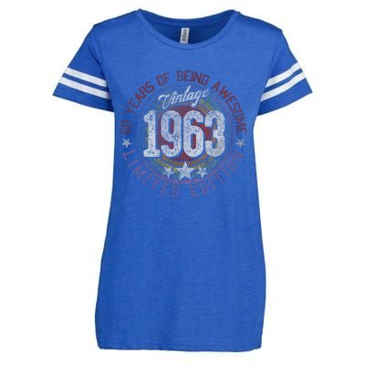 Vintage 1963 60 Year Old Gifts Limited Edition 60th Birthday Love Cute Enza Ladies Jersey Football T-Shirt