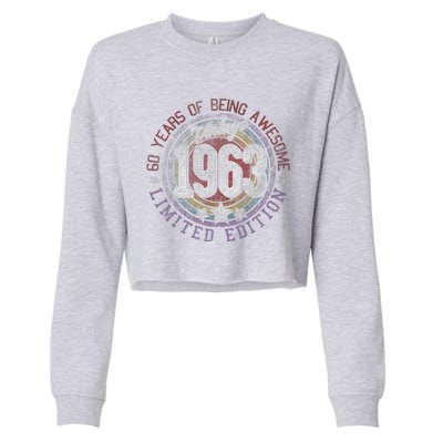 Vintage 1963 60 Year Old Gifts Limited Edition 60th Birthday Love Cute Cropped Pullover Crew