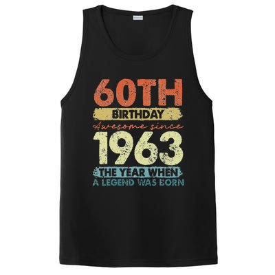 Vintage 1963 60 Year Old Gifts Limited Edition 60th Birthday PosiCharge Competitor Tank