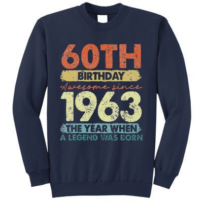 Vintage 1963 60 Year Old Gifts Limited Edition 60th Birthday Sweatshirt