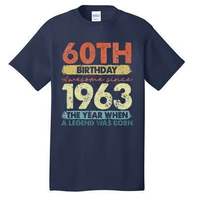 Vintage 1963 60 Year Old Gifts Limited Edition 60th Birthday Tall T-Shirt