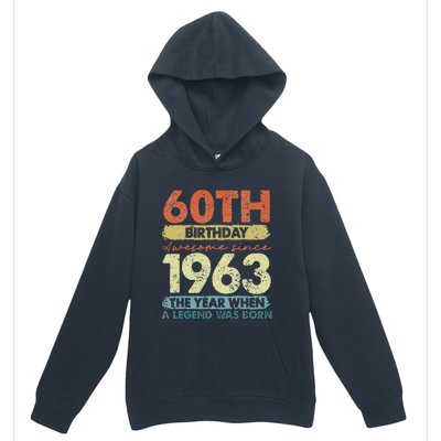 Vintage 1963 60 Year Old Gifts Limited Edition 60th Birthday Urban Pullover Hoodie