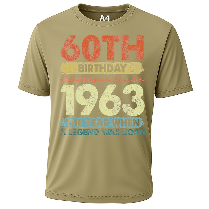 Vintage 1963 60 Year Old Gifts Limited Edition 60th Birthday Cooling Performance Crew T-Shirt