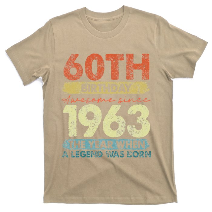 Vintage 1963 60 Year Old Gifts Limited Edition 60th Birthday T-Shirt