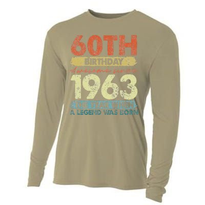 Vintage 1963 60 Year Old Gifts Limited Edition 60th Birthday Cooling Performance Long Sleeve Crew