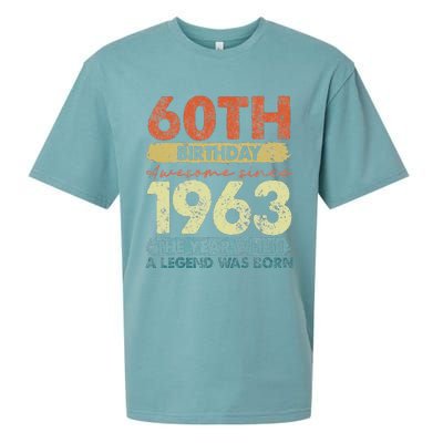 Vintage 1963 60 Year Old Gifts Limited Edition 60th Birthday Sueded Cloud Jersey T-Shirt