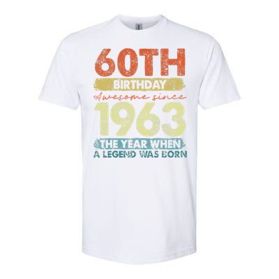 Vintage 1963 60 Year Old Gifts Limited Edition 60th Birthday Softstyle CVC T-Shirt