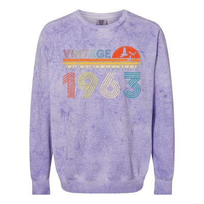 Vintage 1963 60 Years Old 60th Birthday Gifts For Women Colorblast Crewneck Sweatshirt