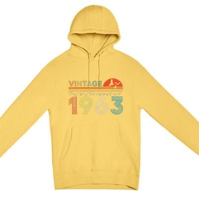 Vintage 1963 60 Years Old 60th Birthday Gifts For Women Premium Pullover Hoodie