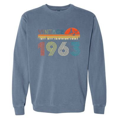 Vintage 1963 60 Years Old 60th Birthday Gifts For Women Garment-Dyed Sweatshirt