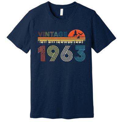 Vintage 1963 60 Years Old 60th Birthday Gifts For Women Premium T-Shirt