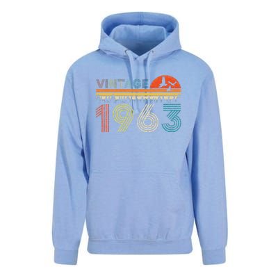 Vintage 1963 60 Years Old 60th Birthday Gifts For Women Unisex Surf Hoodie