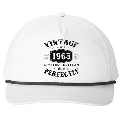 Vintage 1963 60 Years Old 60th Birthday Gifts For Snapback Five-Panel Rope Hat