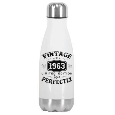 Vintage 1963 60 Years Old 60th Birthday Gifts For Stainless Steel Insulated Water Bottle