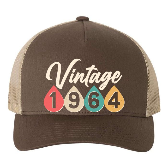 Vintage 1964 60th Birthday Retro Teardrop Design Yupoong Adult 5-Panel Trucker Hat