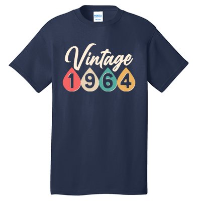 Vintage 1964 60th Birthday Retro Teardrop Design Tall T-Shirt