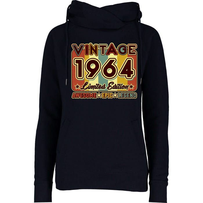 Vintage 1964 60th Birthday Limited Edition Awesome Epic Legend Womens Funnel Neck Pullover Hood