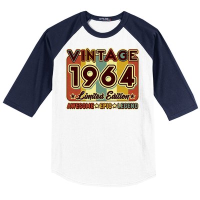 Vintage 1964 60th Birthday Limited Edition Awesome Epic Legend Baseball Sleeve Shirt