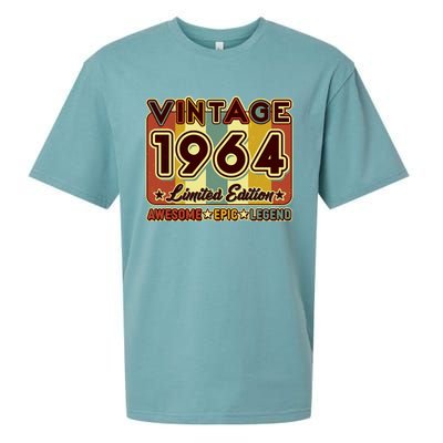 Vintage 1964 60th Birthday Limited Edition Awesome Epic Legend Sueded Cloud Jersey T-Shirt