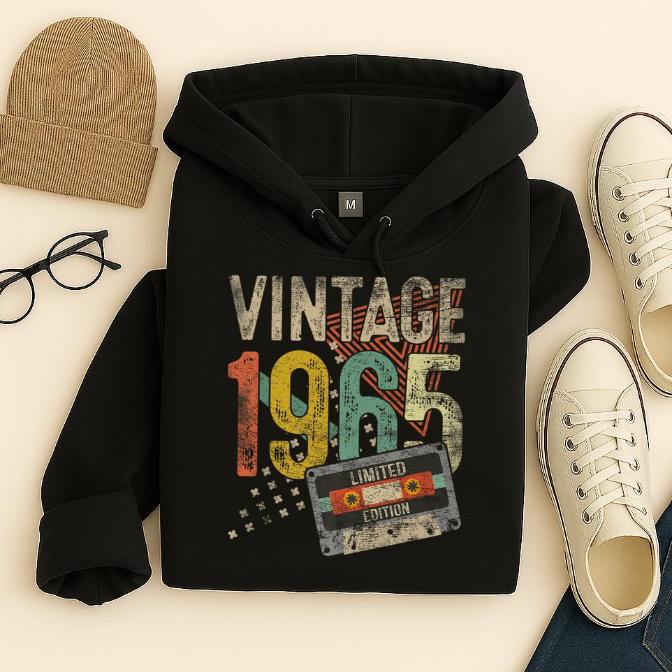 Vintage 1965 60th Birthday 60 Year Old Hoodie