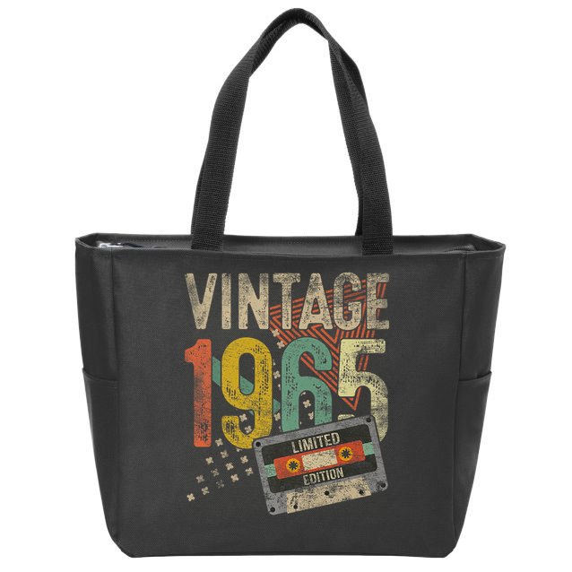 Vintage 1965 60th Birthday 60 Year Old Zip Tote Bag
