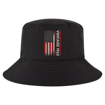 Vintage 1965 60th Birthday 60 Years Old American Flag Cool Comfort Performance Bucket Hat