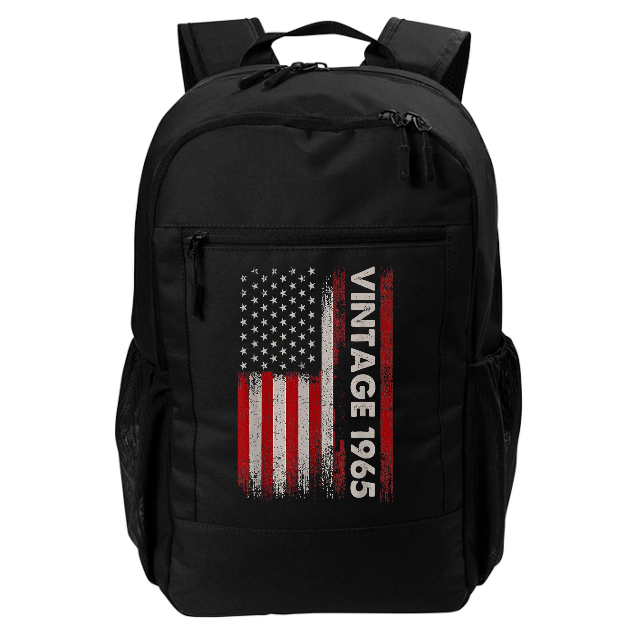 Vintage 1965 60th Birthday 60 Years Old American Flag Backpack