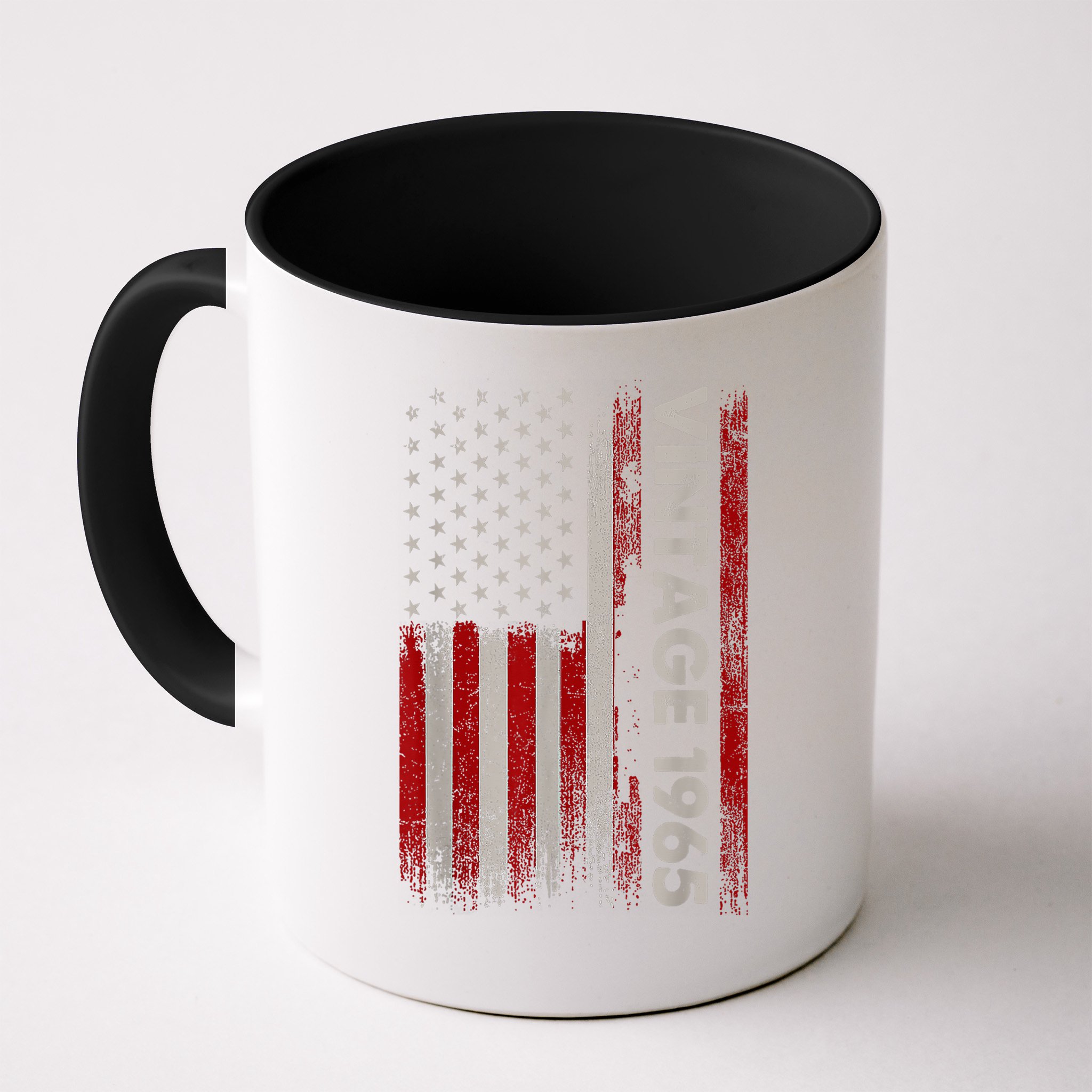 Vintage 1965 60th Birthday 60 Years Old American Flag Mug