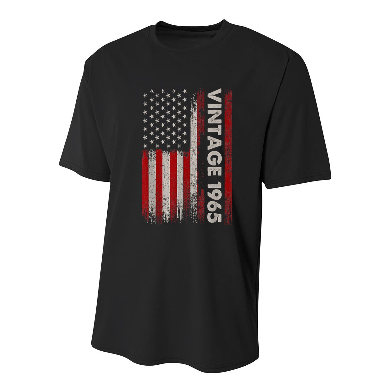 Vintage 1965 60th Birthday 60 Years Old American Flag Youth Performance Sprint T-Shirt