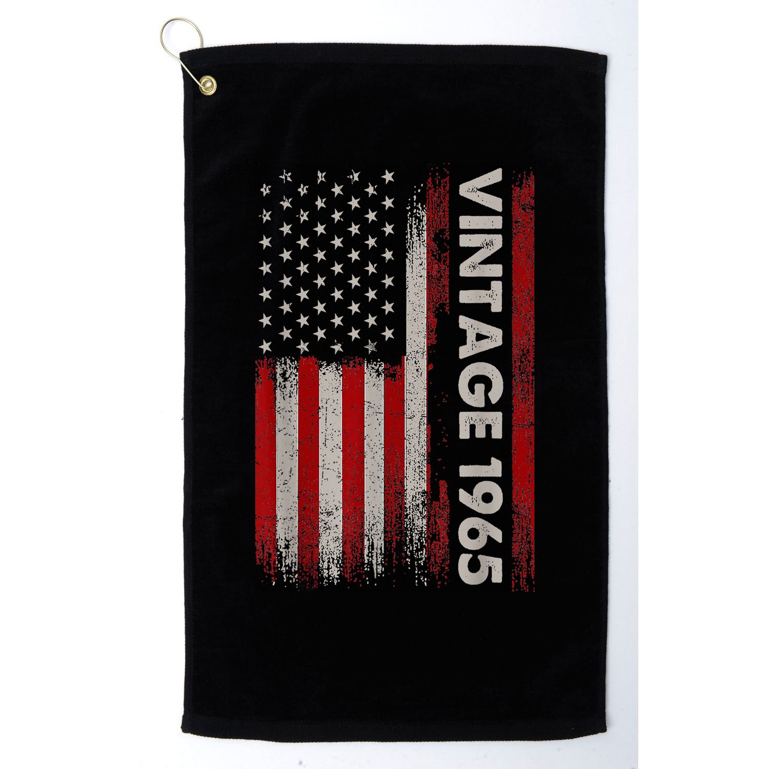 Vintage 1965 60th Birthday 60 Years Old American Flag Golf Towel
