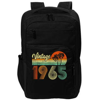 Vintage 1965 60th Birthday 60 Years Old Retro Impact Tech Backpack