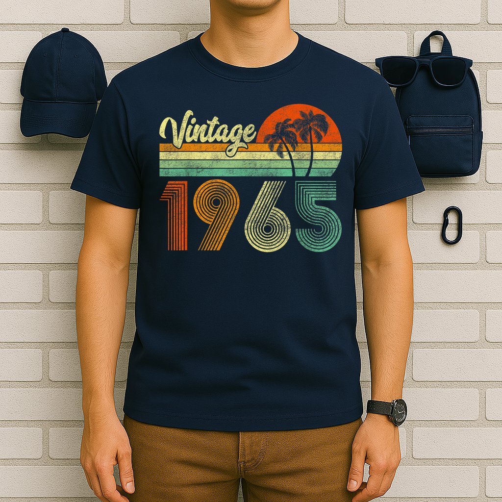 Vintage 1965 60th Birthday 60 Years Old Retro T-Shirt
