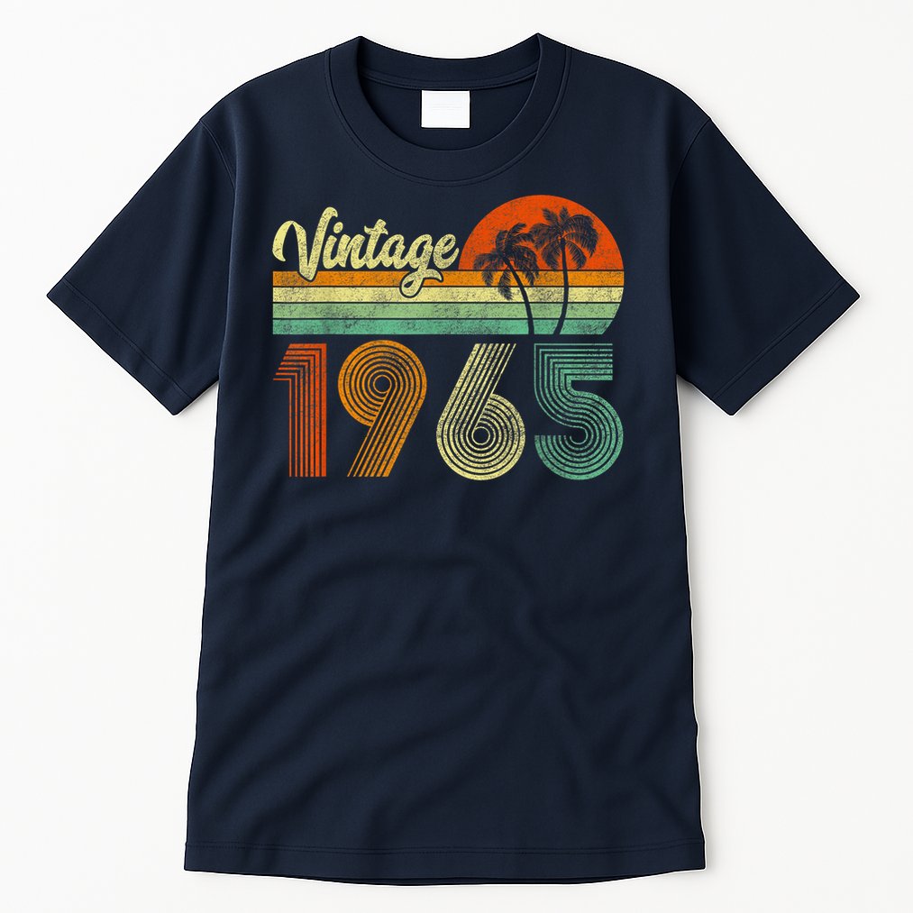 Vintage 1965 60th Birthday 60 Years Old Retro Tall T-Shirt