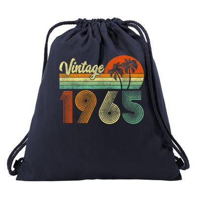 Vintage 1965 60th Birthday 60 Years Old Retro Drawstring Bag