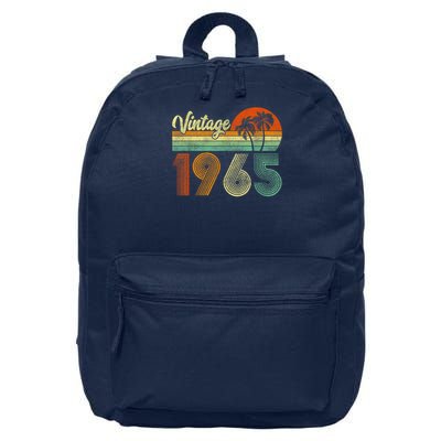 Vintage 1965 60th Birthday 60 Years Old Retro 16 in Basic Backpack