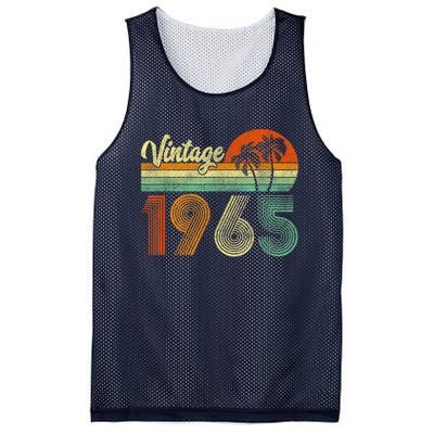 Vintage 1965 60th Birthday 60 Years Old Retro Mesh Reversible Basketball Jersey Tank