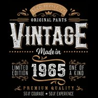 Vintage 1965 60th Birthday Retro 60 Year Old Boy Hoodie
