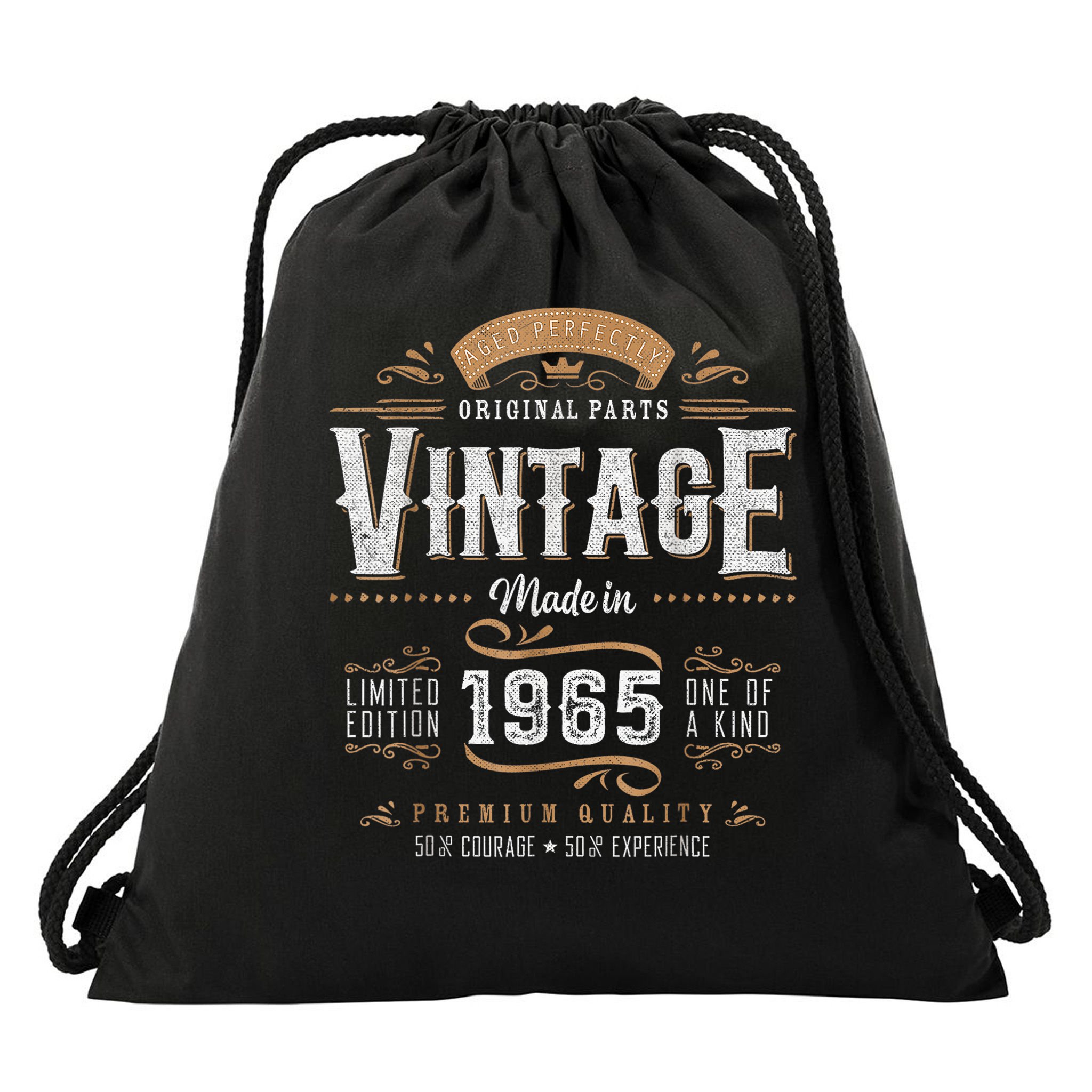 Vintage 1965 60th Birthday Retro 60 Year Old Boy Drawstring Bag