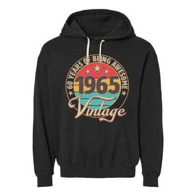 Vintage 1965 60 Years Of Being Awesome Garment-Dyed Fleece Hoodie