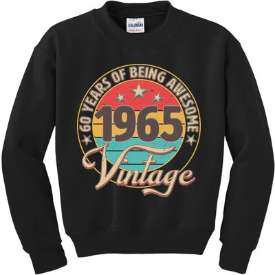 Vintage 1965 60 Years Of Being Awesome Kids Sweatshirt