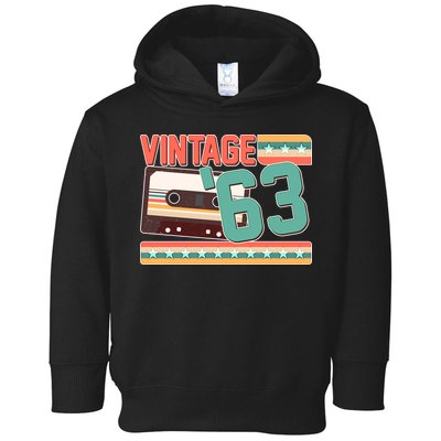 Vintage 1963 60th Birthday Cassette Tape Toddler Hoodie