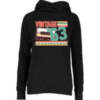 Vintage 1963 60th Birthday Cassette Tape Womens Funnel Neck Pullover Hood